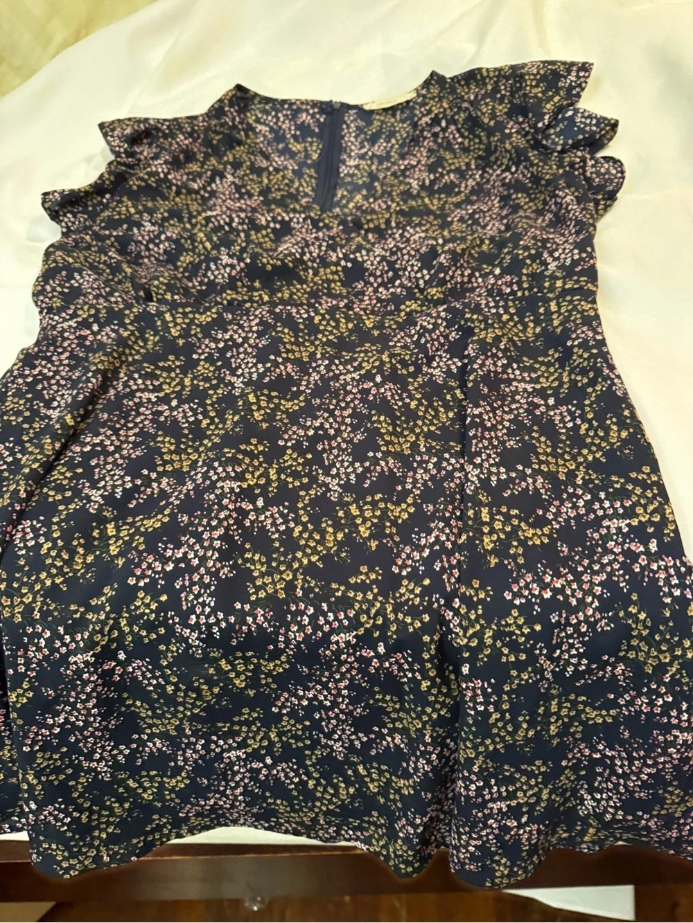 rokoko Floral Mini Dress in Black & Pink Size XL
